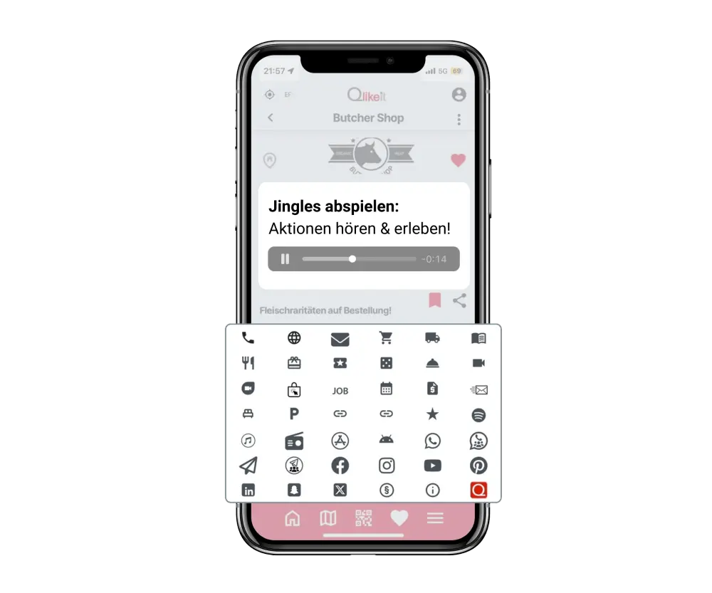 Handy mit Qlikeit Features Möglichkeiten