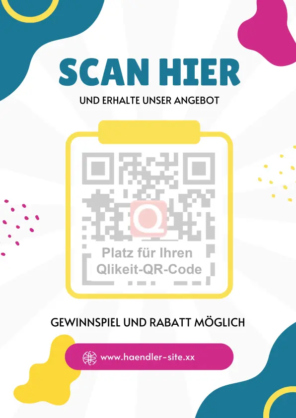 Qlikeit Vorlage Aufsteller für Download