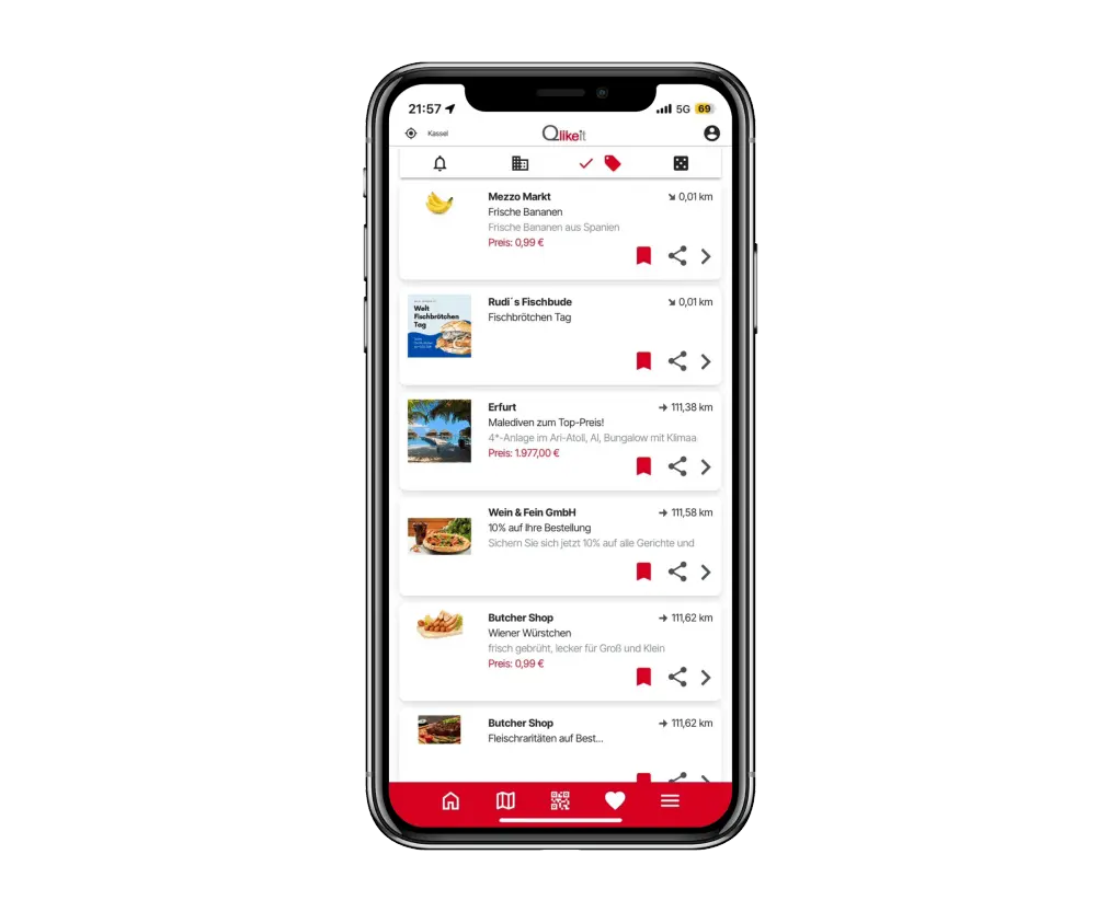 Handy mit Qlikeit Favoriten Angebote