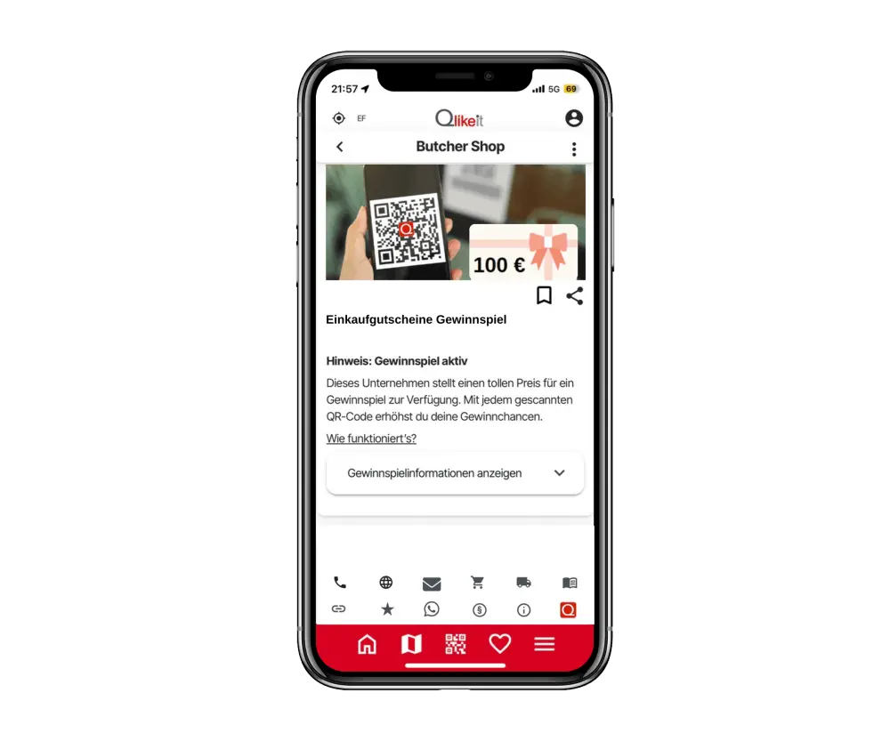 Handy mit Qlikeit Gewinnspiel