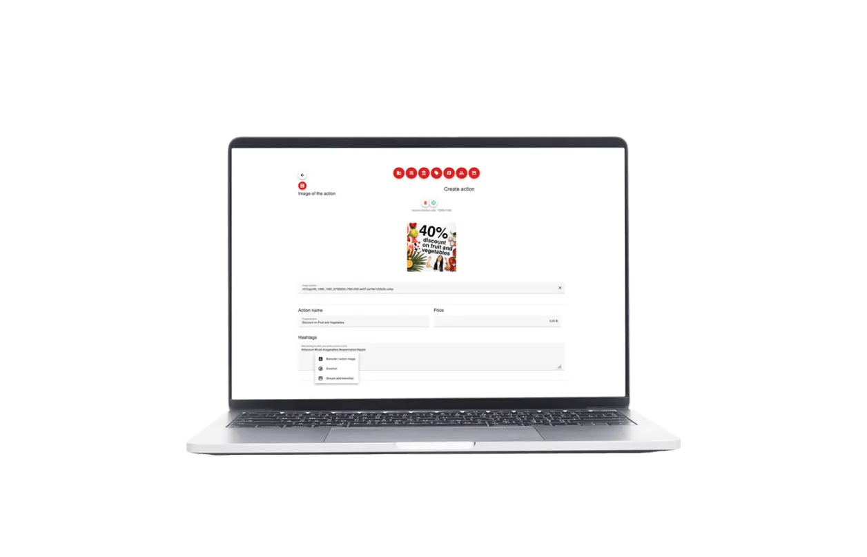Laptop mit Qlikeit Eingabemaske Angebot