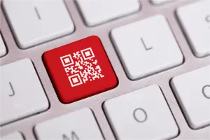 Q-Code auf als Taste auf Tastatur
