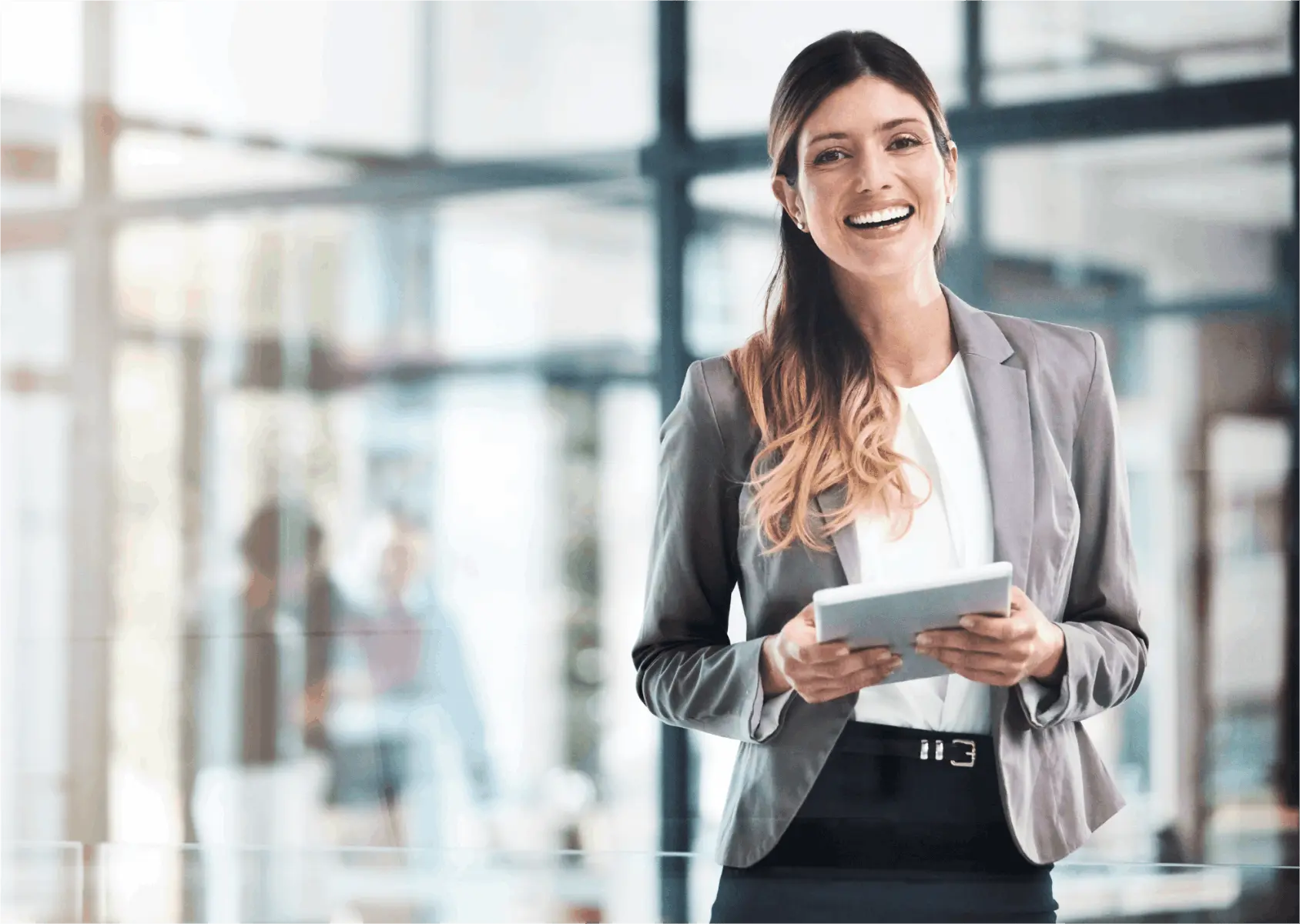 Lachende Businessfrau