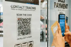 QR-Code wird gescannt